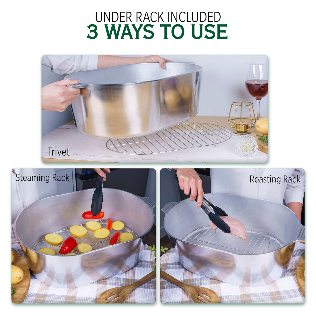 Oval Dutch Oven with Lid - 12.6 Quart (18 Inch)