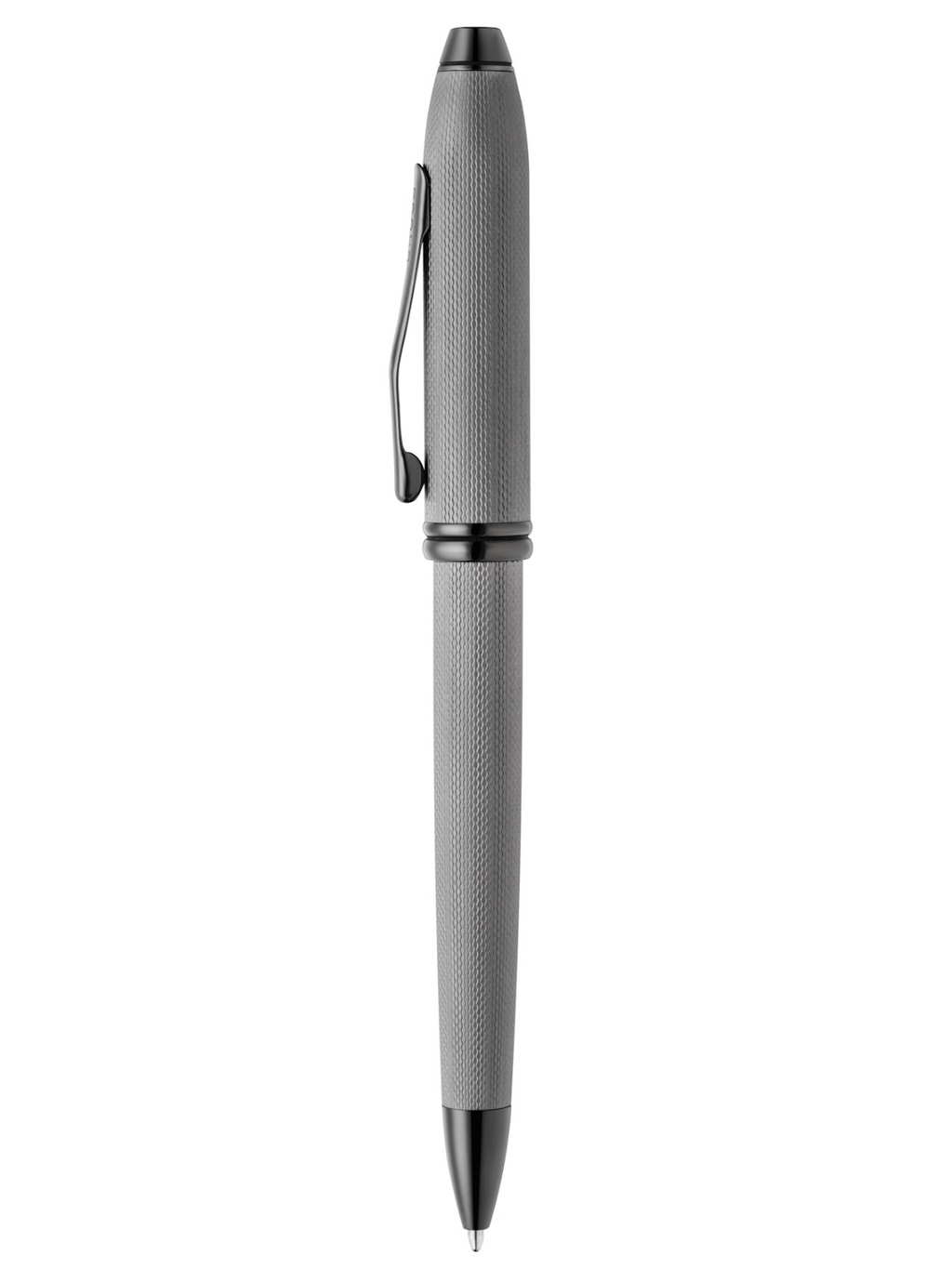 Townsend® Polished Slate Gray Engraved Diamond Pattern with Slate Gray PVD Appointments Ballpoint Pen