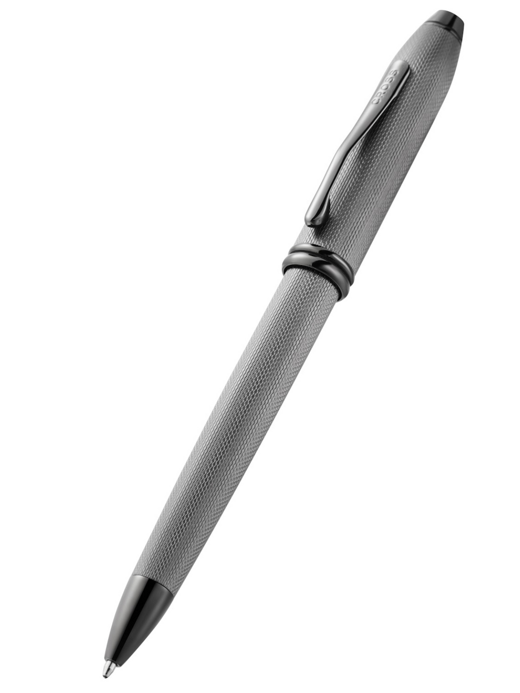 Townsend® Polished Slate Gray Engraved Diamond Pattern with Slate Gray PVD Appointments Ballpoint Pen
