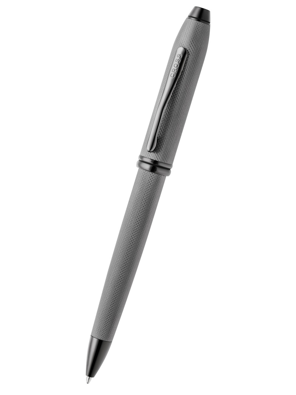 Townsend® Polished Slate Gray Engraved Diamond Pattern with Slate Gray PVD Appointments Ballpoint Pen