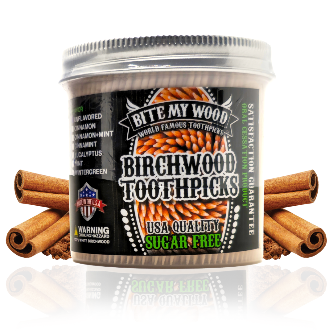 BiteMyWood Flavored Birchwood Toothpicks in Plastic Jars