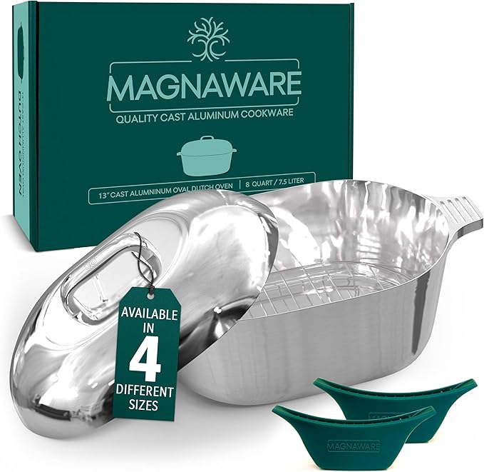 Oval Dutch Oven with Lid - 8 Quart (13 Inch)