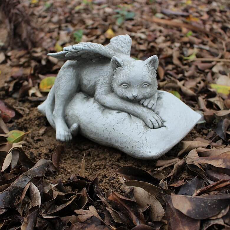Angelic Cat Pet Memorial Statue