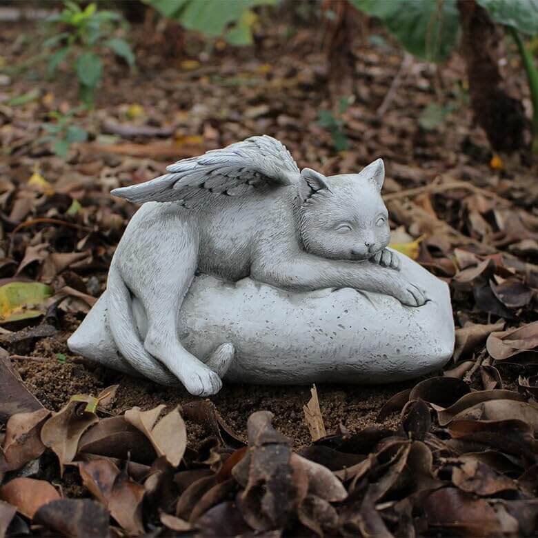 Angelic Cat Pet Memorial Statue