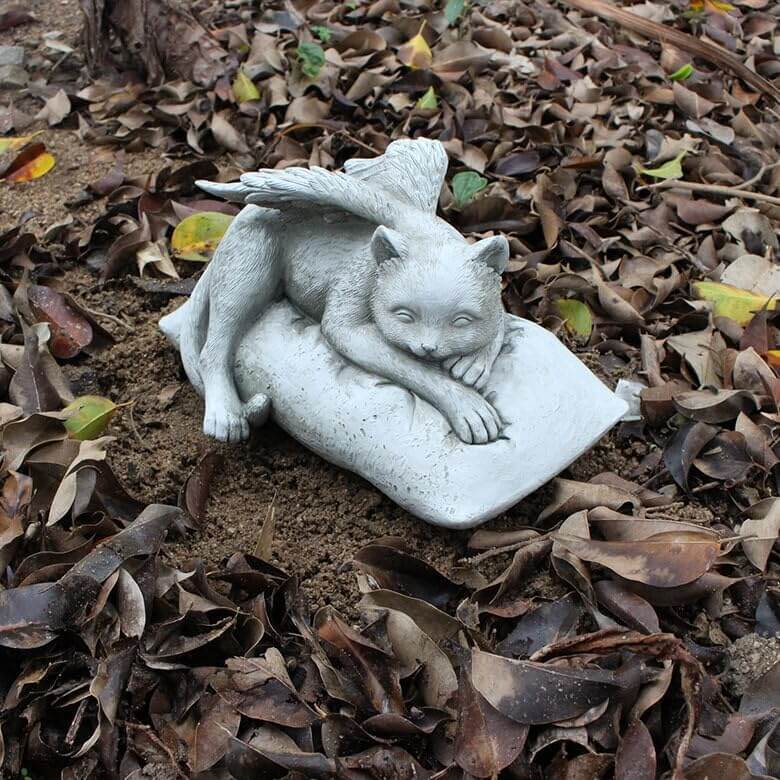 Angelic Cat Pet Memorial Statue