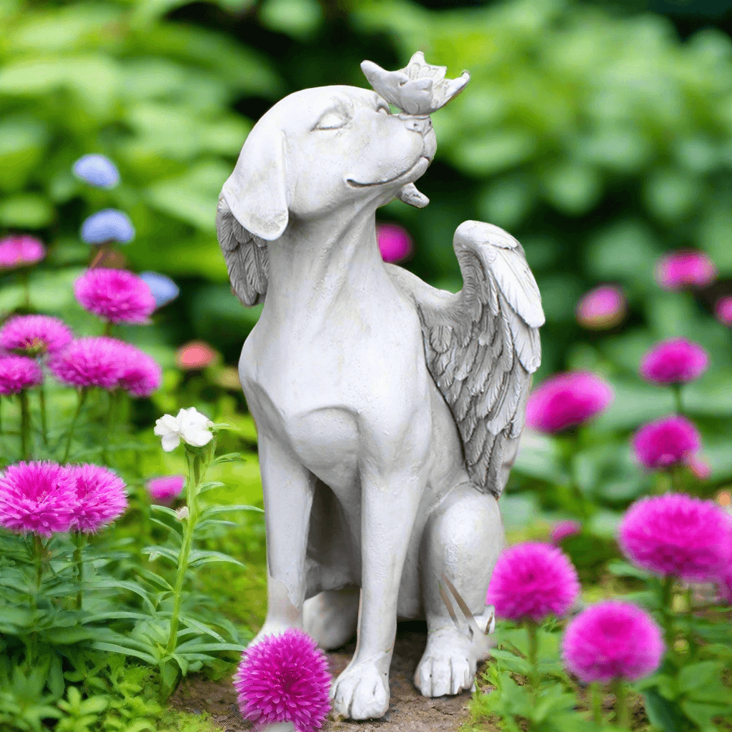 Angelic Dog Memorial Statue