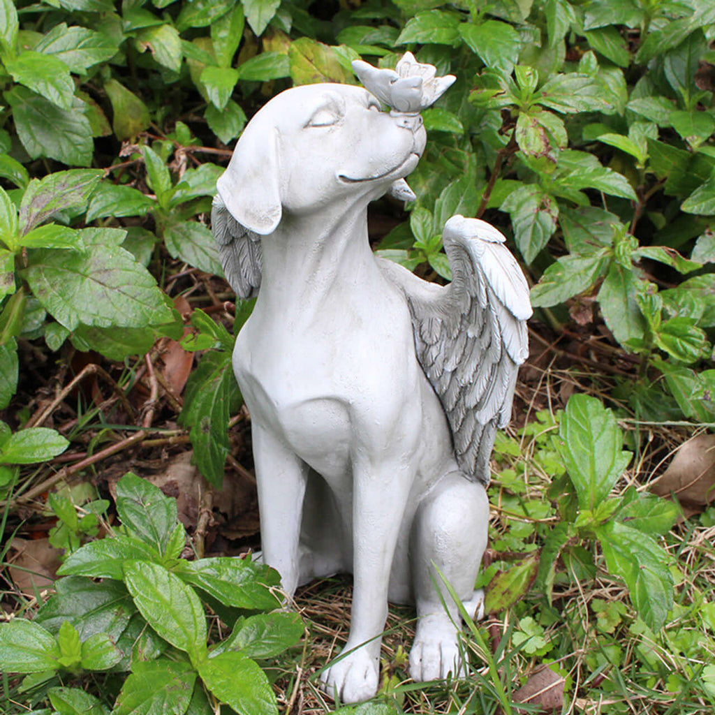 Angelic Dog Memorial Statue