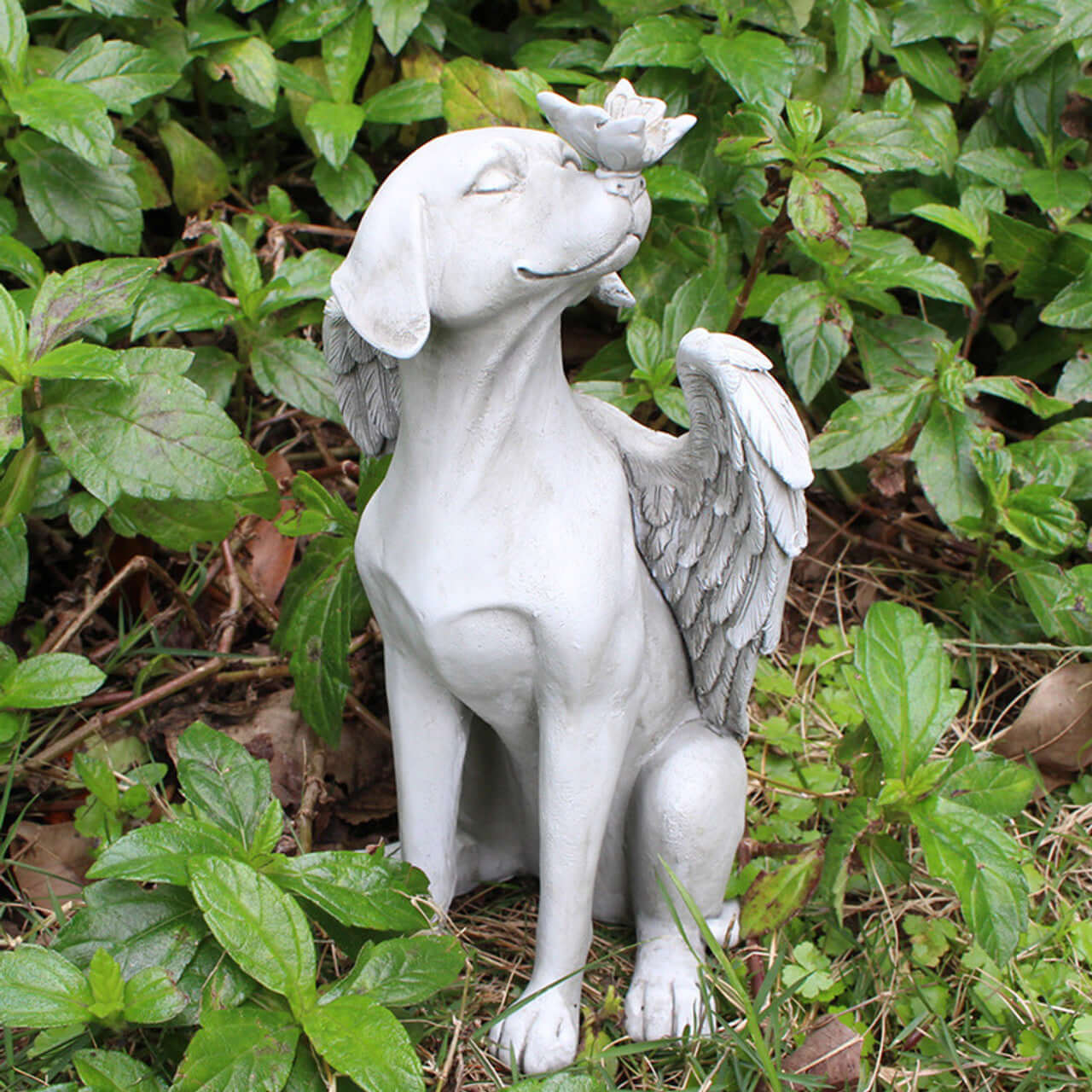 Angelic Dog Memorial Statue