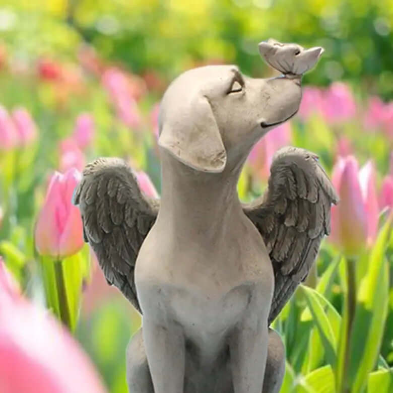 Angelic Dog Memorial Statue
