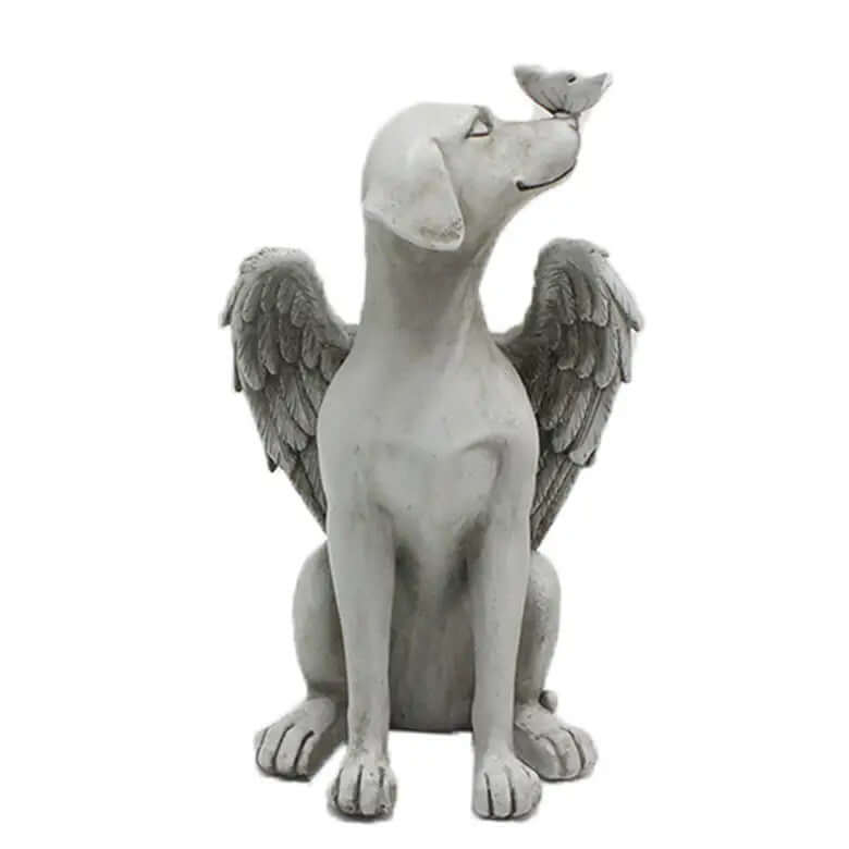 Angelic Dog Memorial Statue