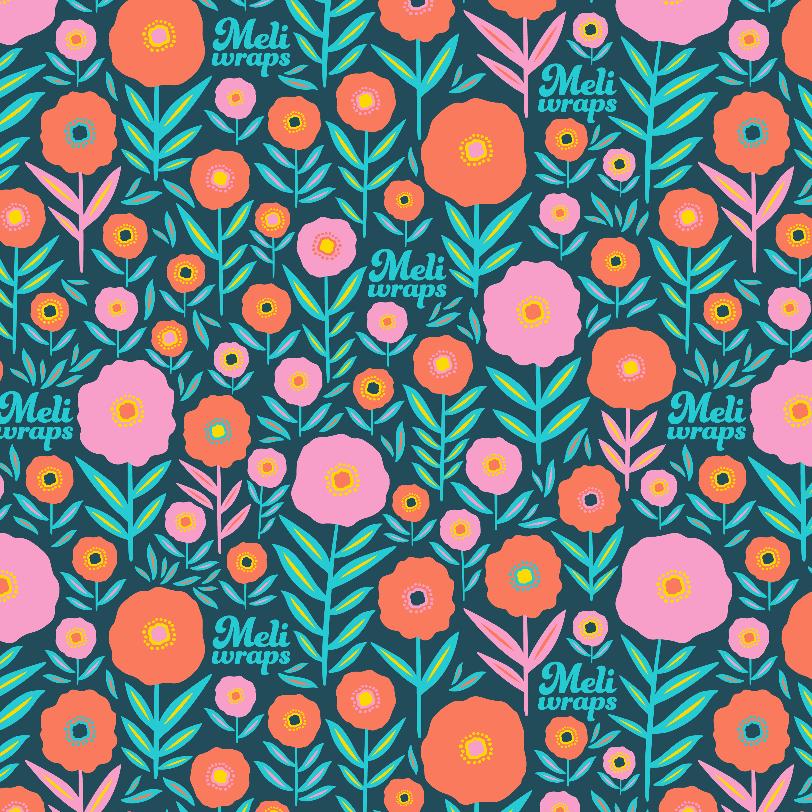 Beeswax Food Wrap - Fall Bloom Print