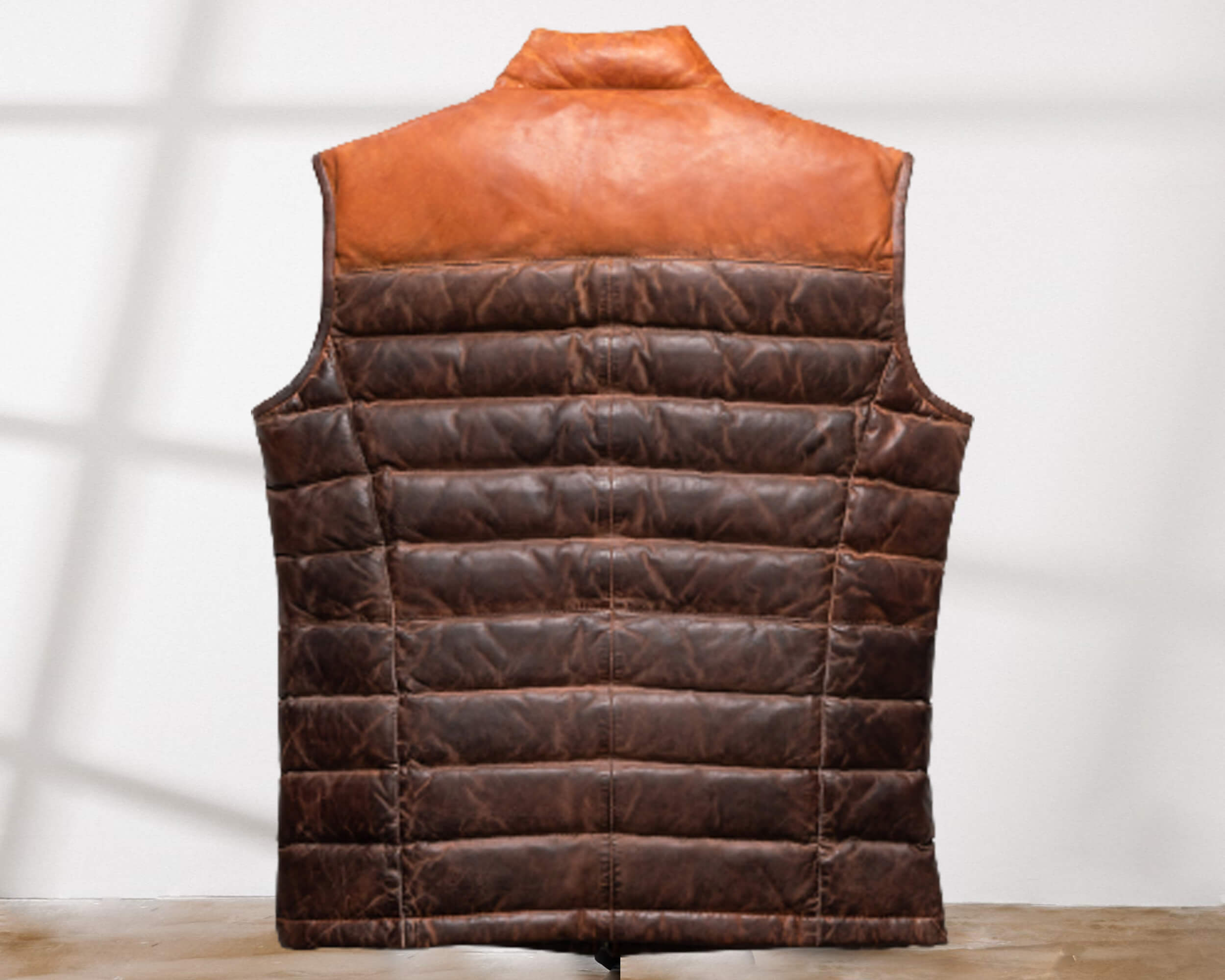 Men's Leather Moncler Puffer Vest, True Religion
