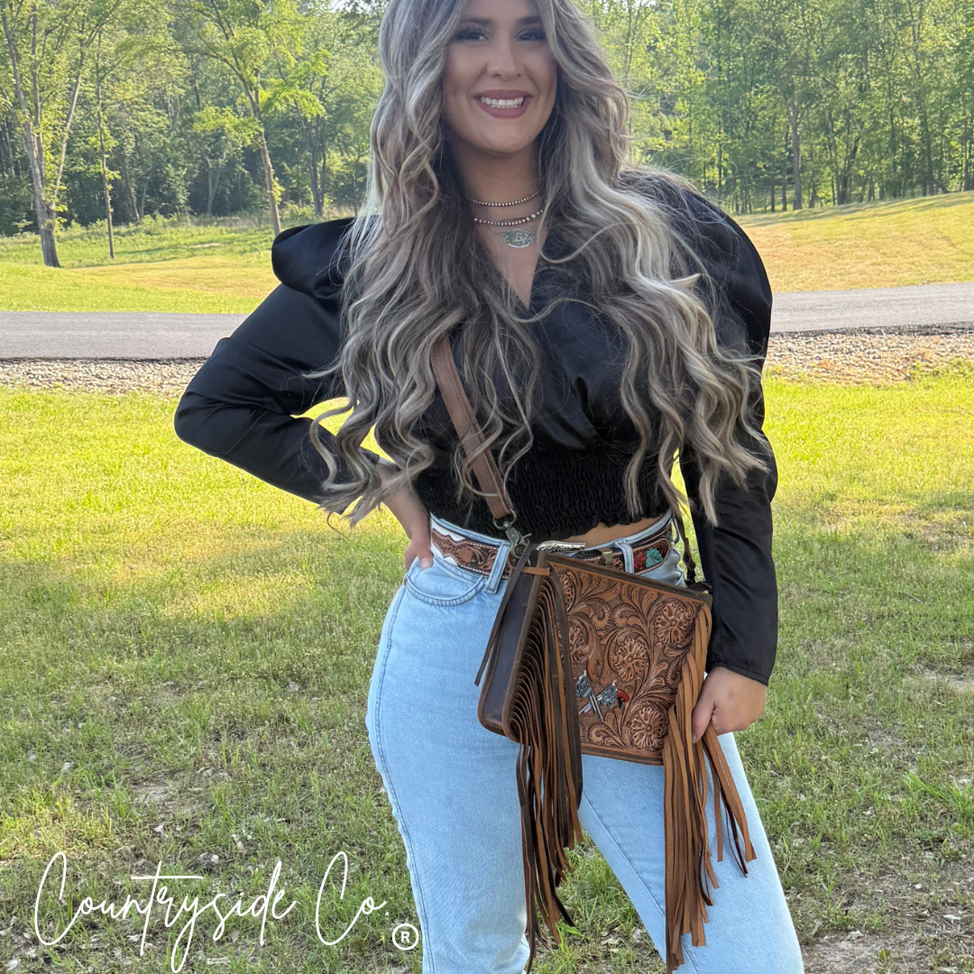 The Desert Duel Tooled Leather Purse by Countryside Co.