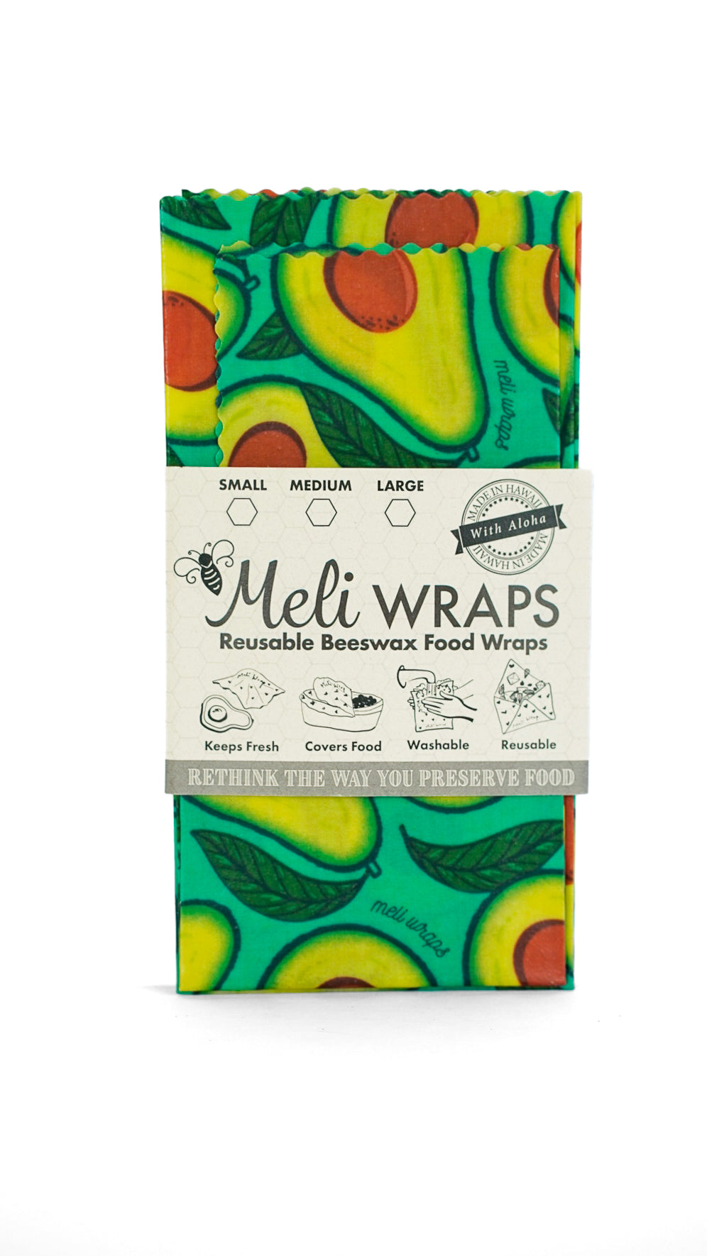 Beeswax Food Wrap - Avocado Print