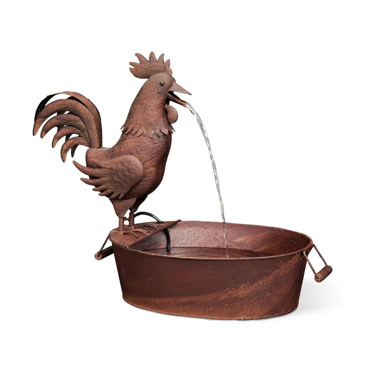 Vintage Farmhouse Rooster Fountain