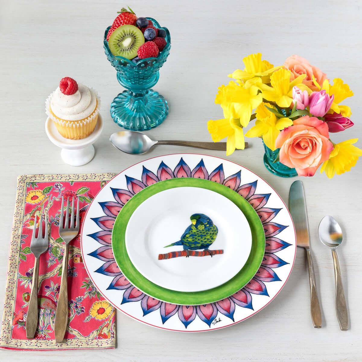 Hand-Forged Antique Gold Flatware Set