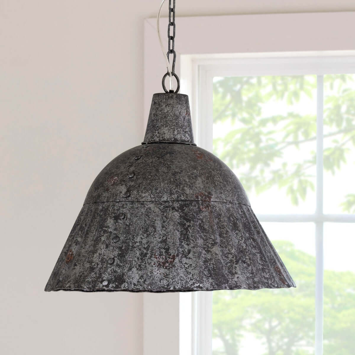 Farmhouse Galvanized Pendant Light