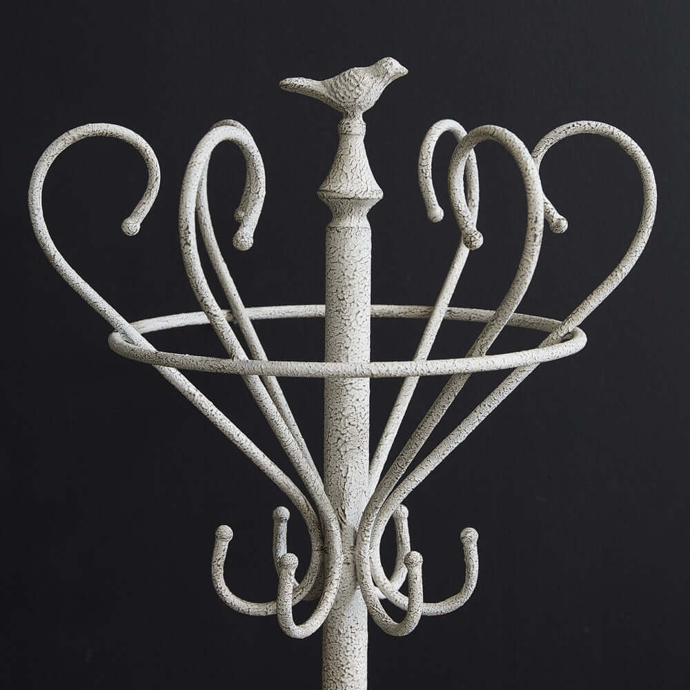 French Country Coat Rack with Bird Design