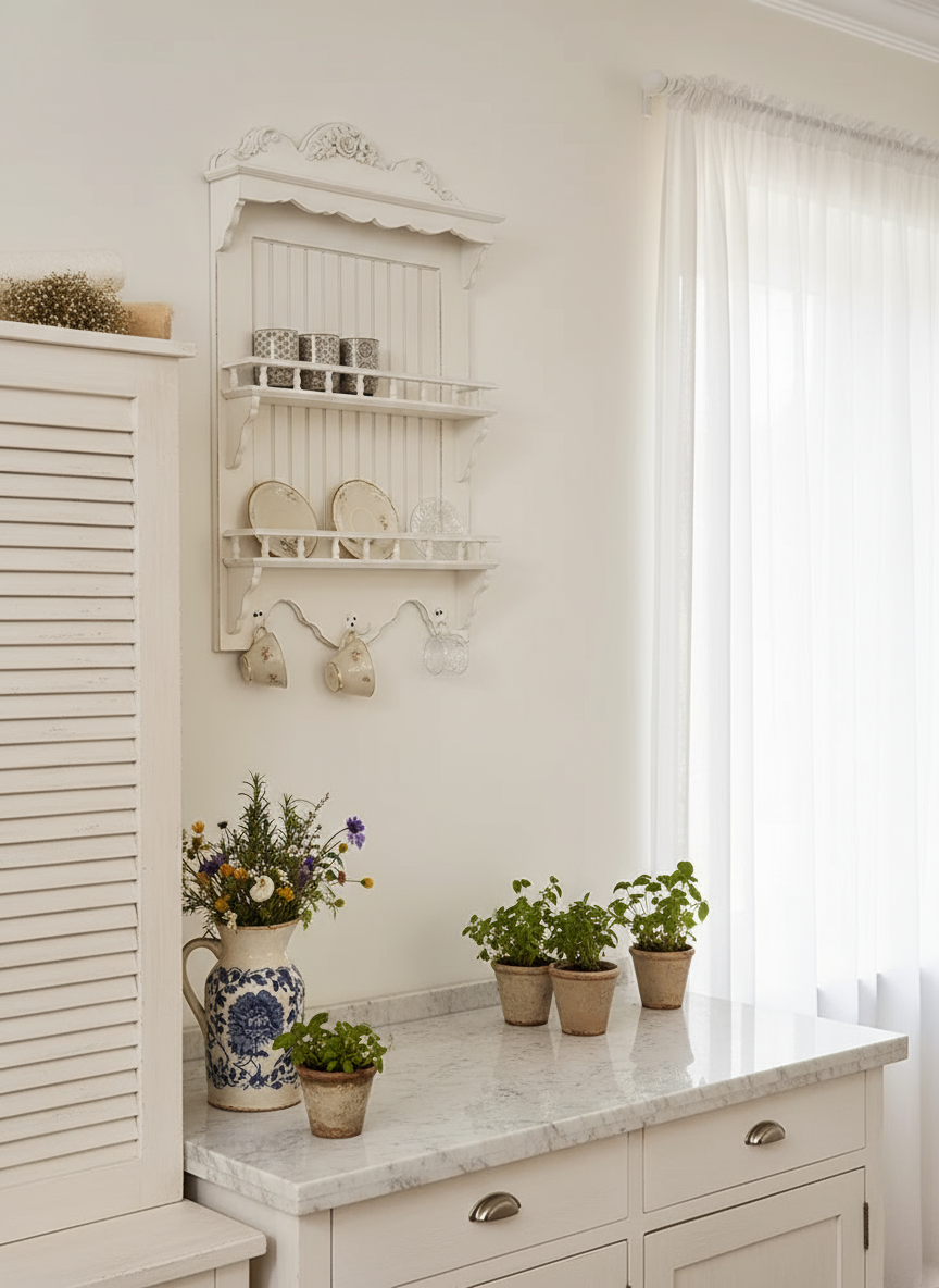 French Country Wall-mounted Dish Rack