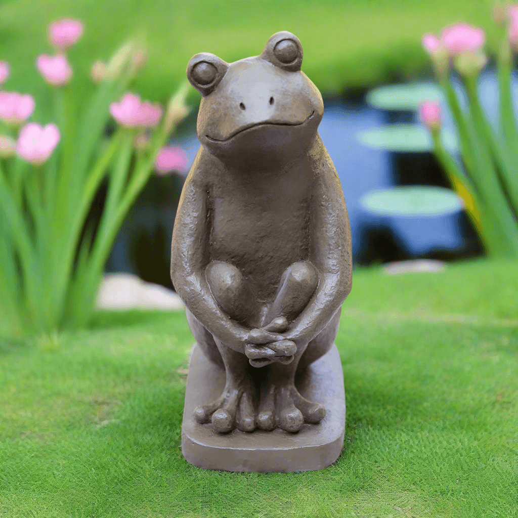 Cottagecore Frog Garden Statue
