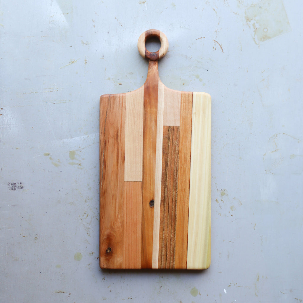 Serving Boards with Hand-Carved Handle