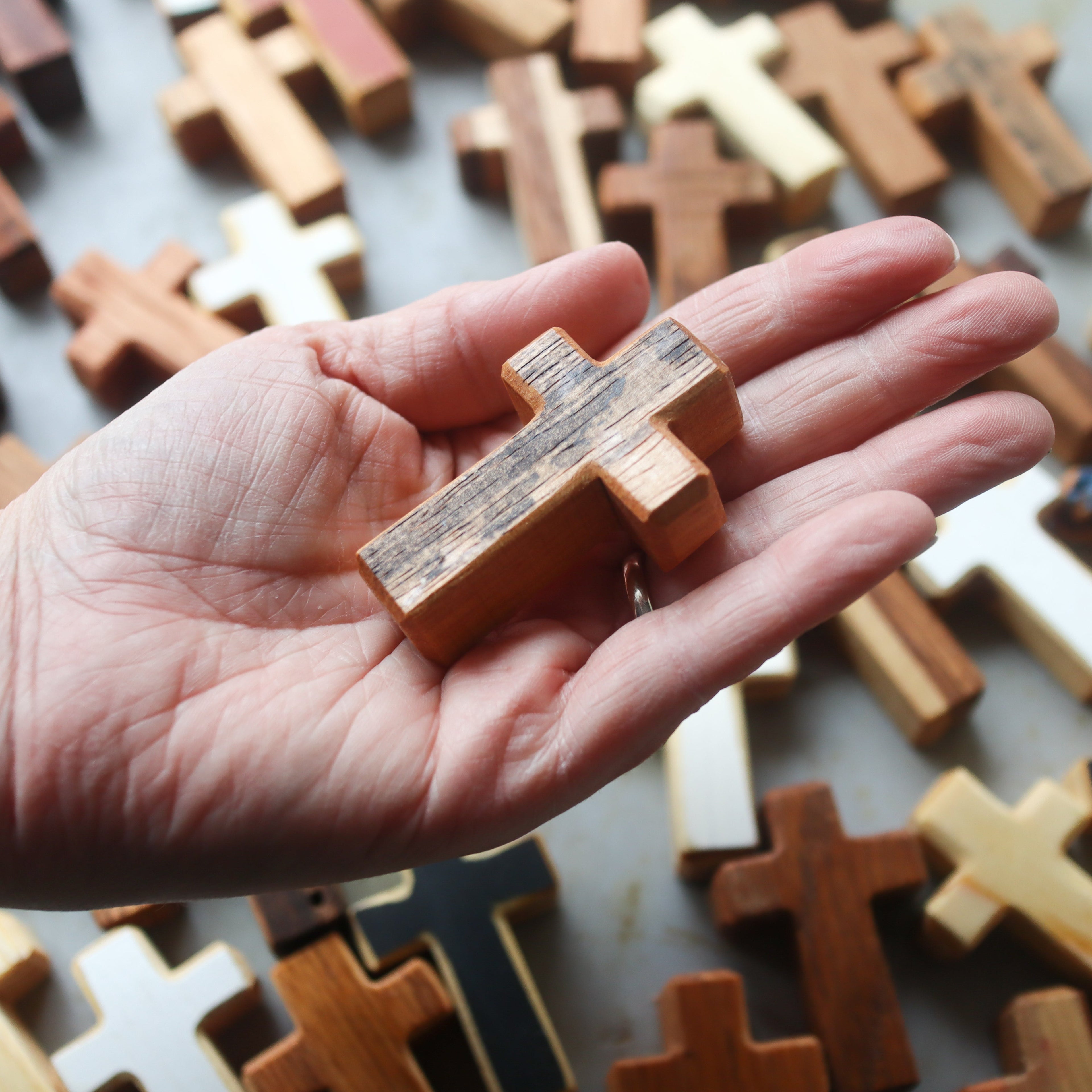 Handmade Wooden Pocket Crosses