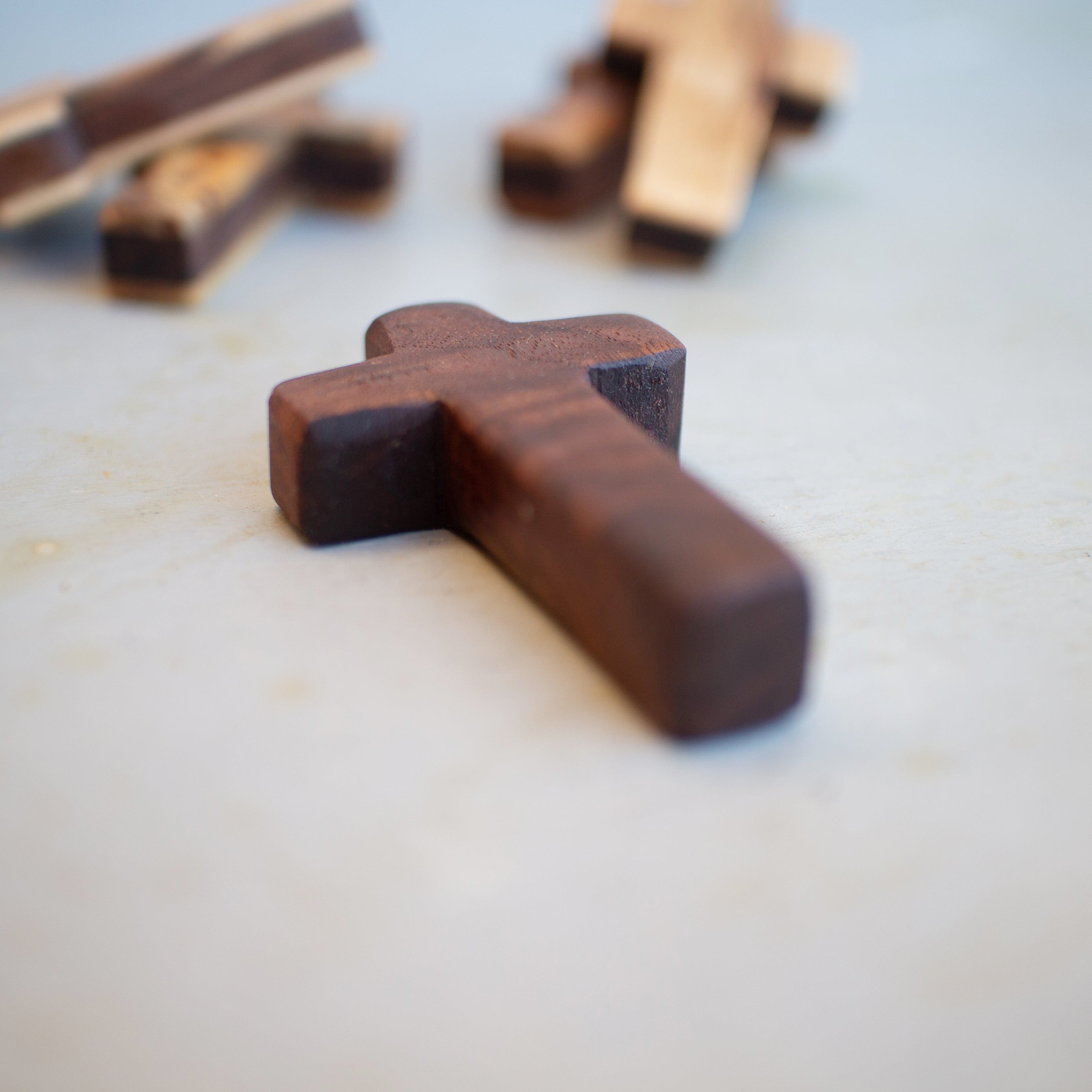 Handmade Wooden Pocket Crosses