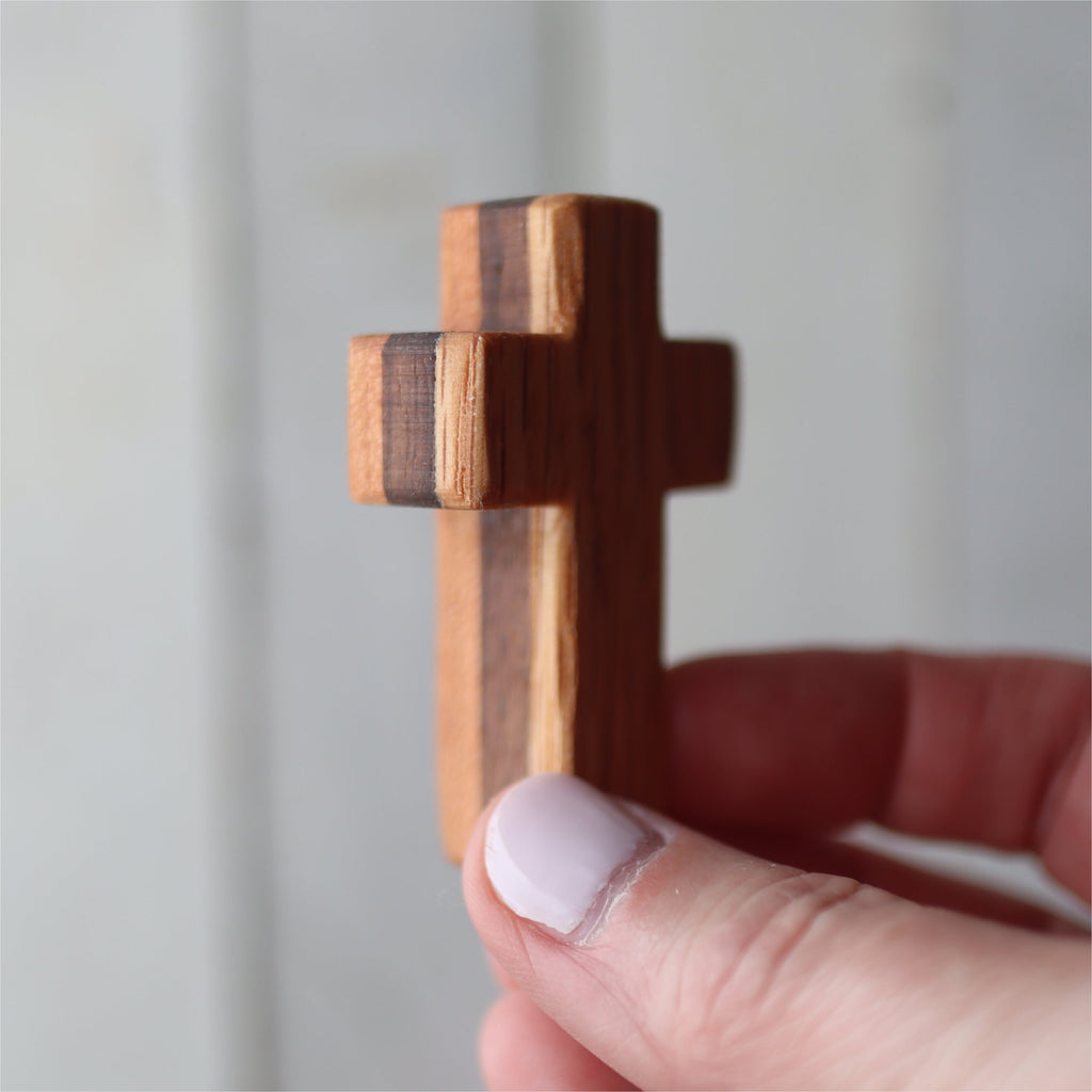Handmade Wooden Pocket Crosses