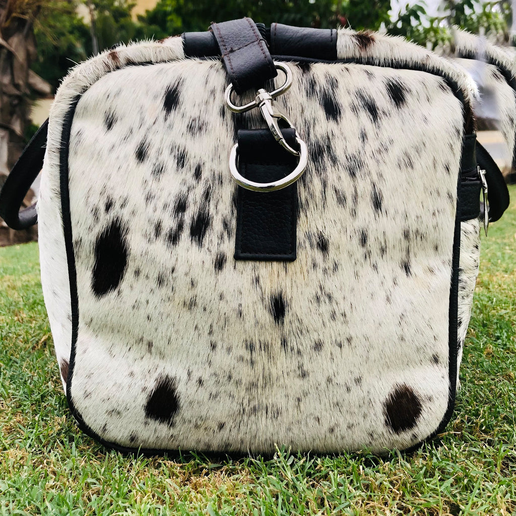 Handcrafted Medium Cowhide Duffel Bag, Ideal for Business Trips or Vacations, Unique Birthday Gift