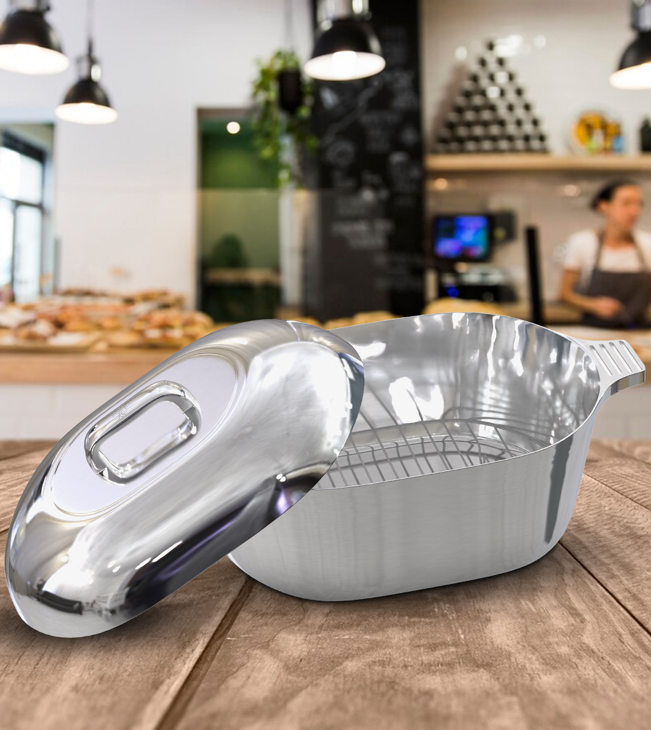 Oval Dutch Oven with Lid - 10 Quart (15 Inch)