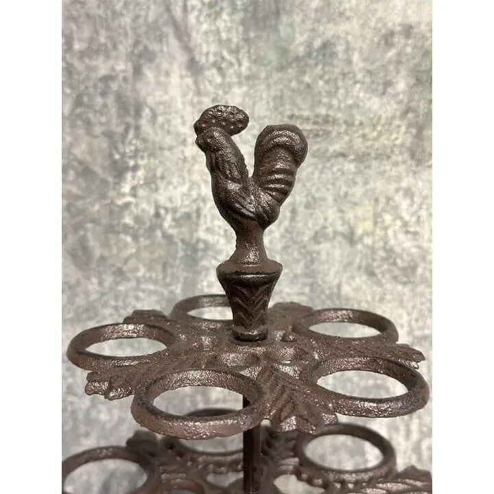 Rustic Farmhouse Cast Iron Two-Tier Egg Holder