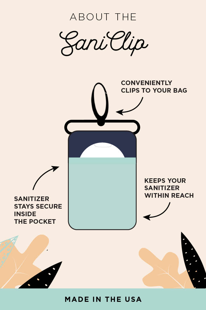 Blue Chinoiserie SaniClip Hand Sanitizer Holder