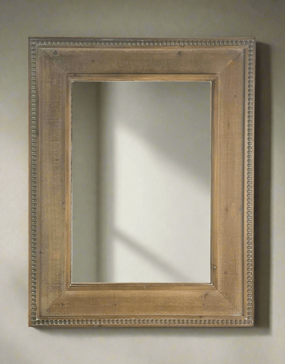Vintage Beaded Frame Wall Mirror