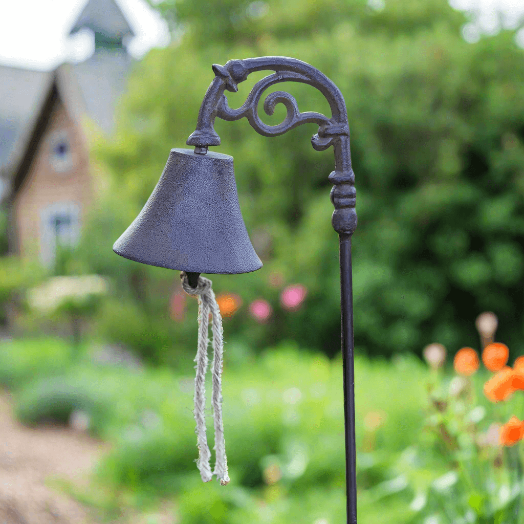 Vintage Cast Iron Garden Bell on Stake