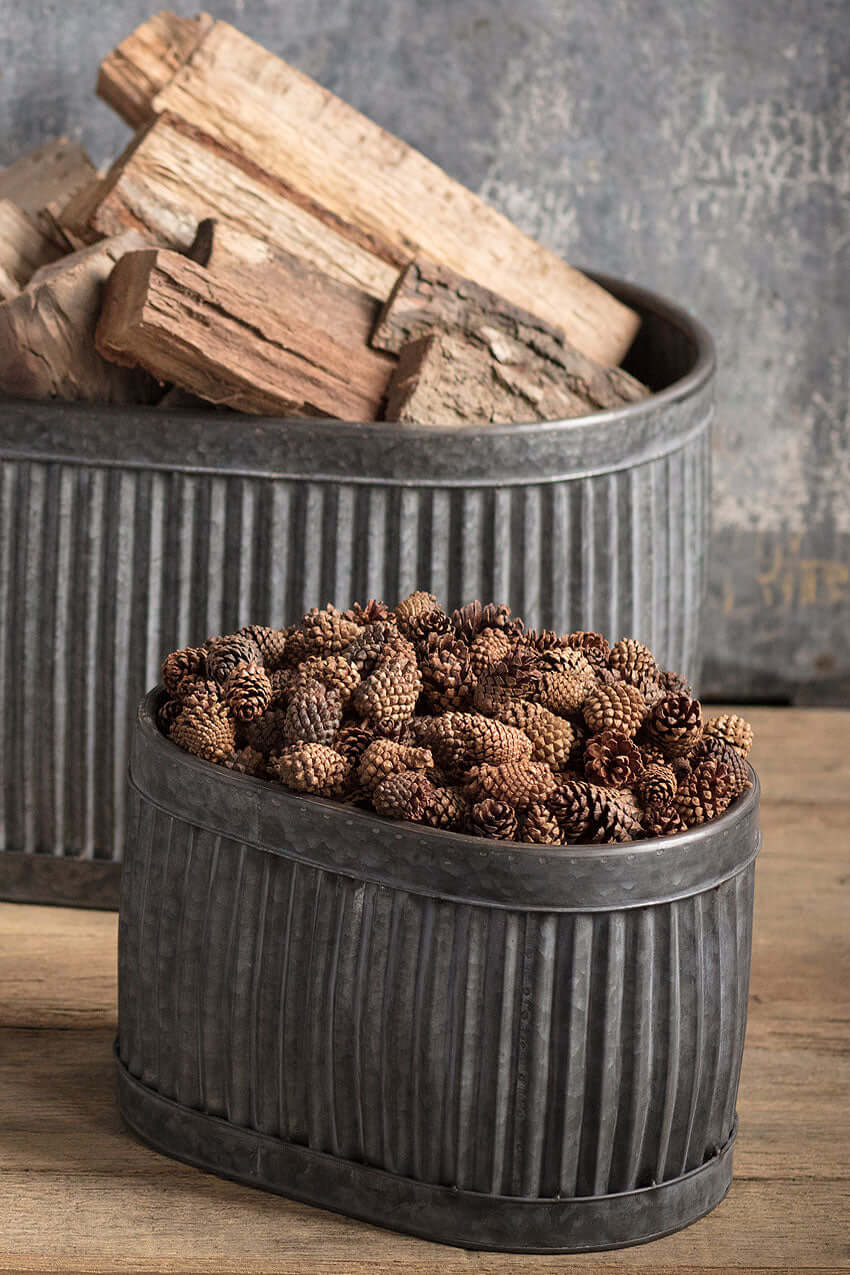 Vintage Dolly Tubs for Storage (Set of 3)