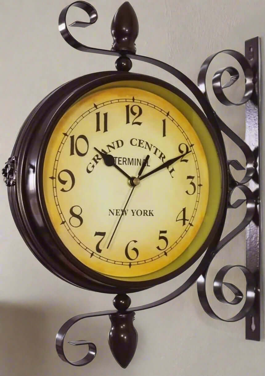 Vintage Grand Central Station Double-Sided Wall Clock