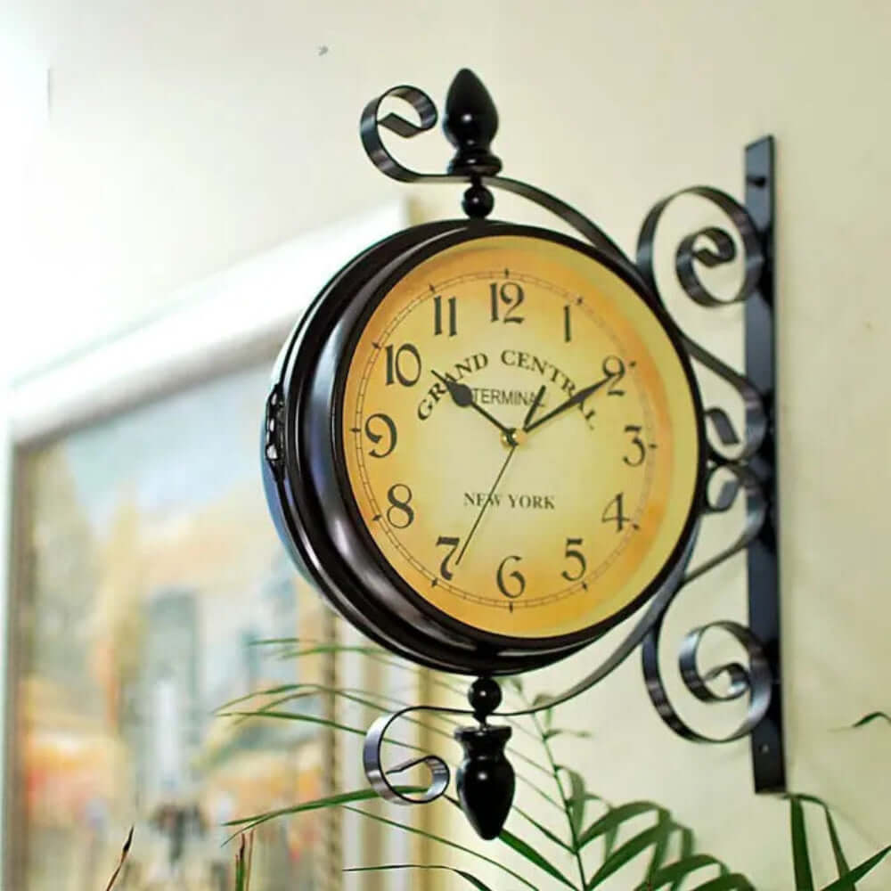 Vintage Grand Central Station Double-Sided Wall Clock