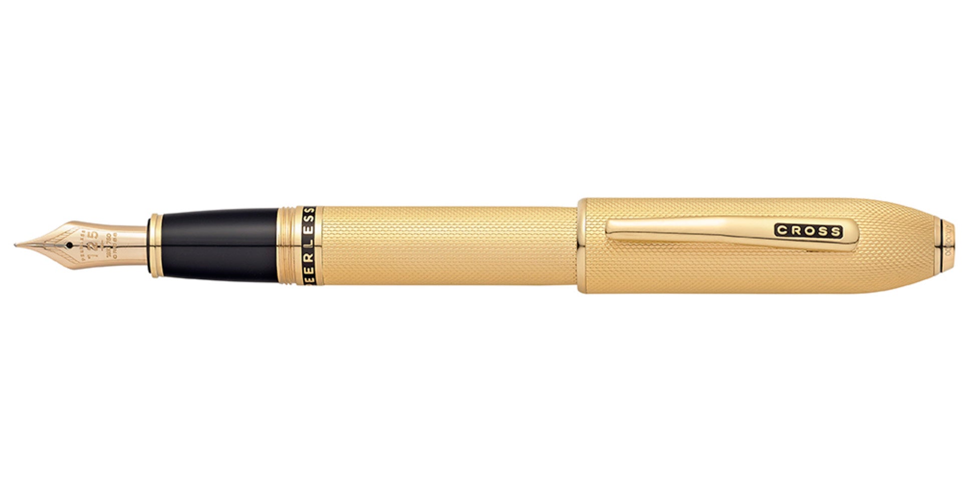 Peerless™ 23KT Heavy Gold Plate with Gold Plated Appointments, Swarovski Crystal and 18KT Gold Medium Nib Fountain Pen