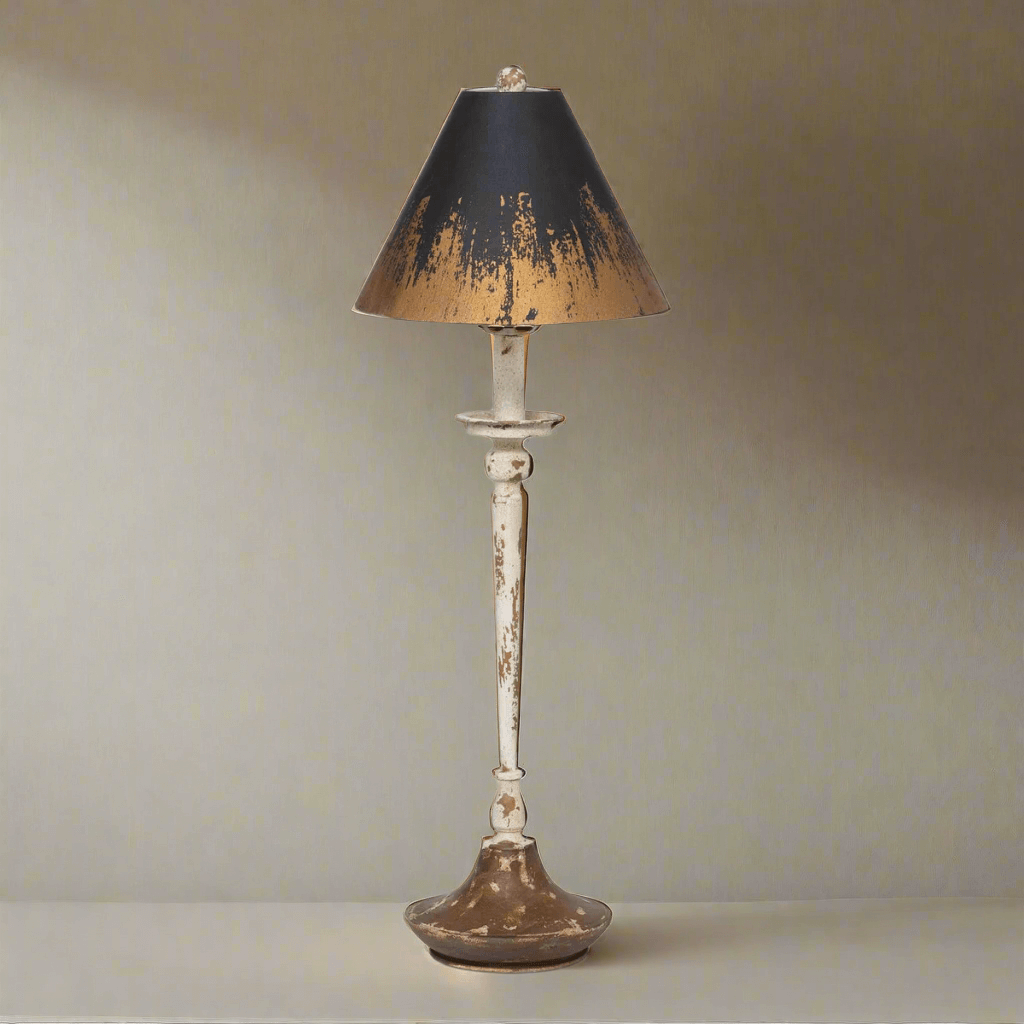 Antique Farmhouse Distressed Buffet Lamp