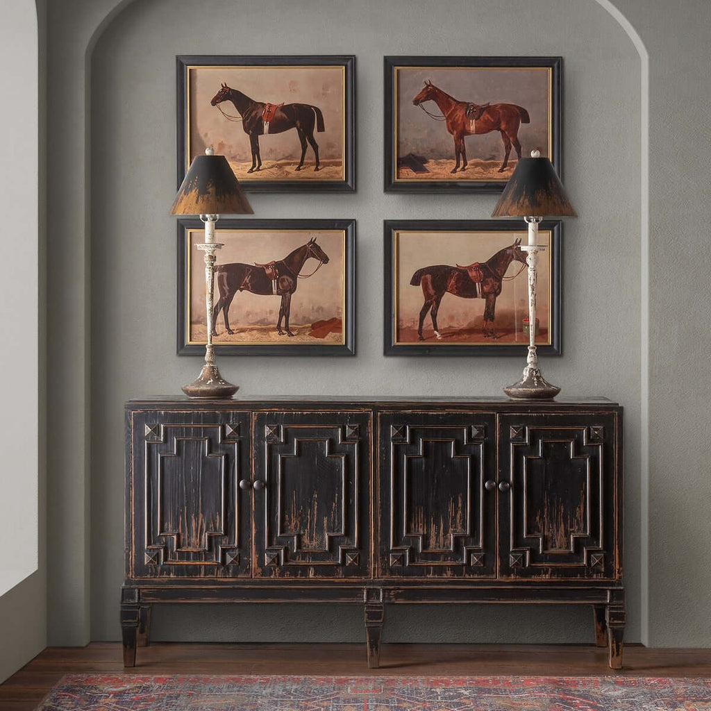 Antique Farmhouse Distressed Buffet Lamp