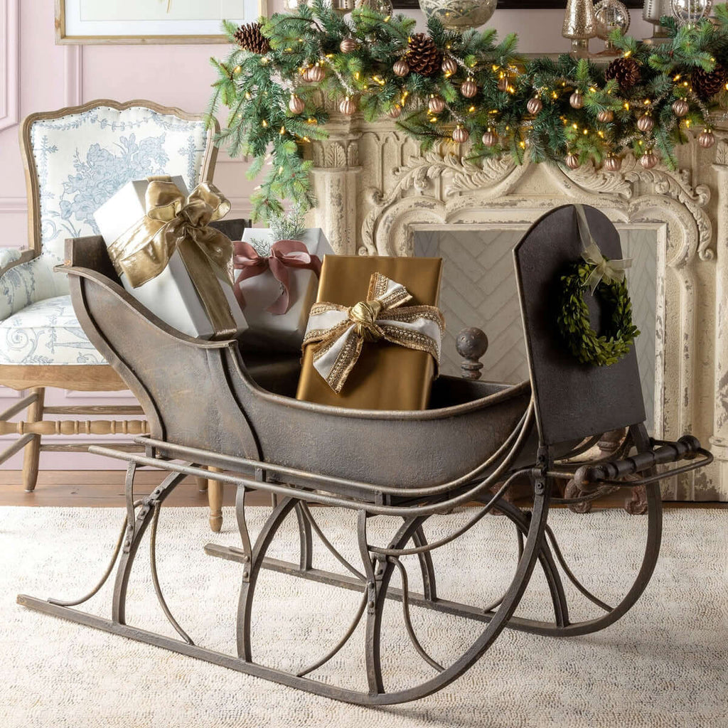 Antique Iron Cutter Sleigh Christmas Décor