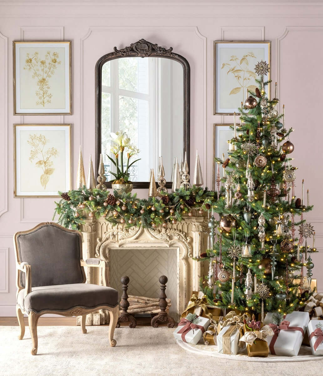 Antique White Fireplace Mantel with Distressed Vintage Finish