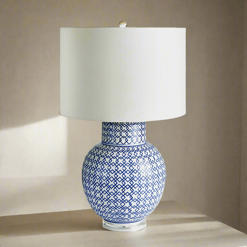 Chinoiserie Blue and White Ginger Jar Lamp