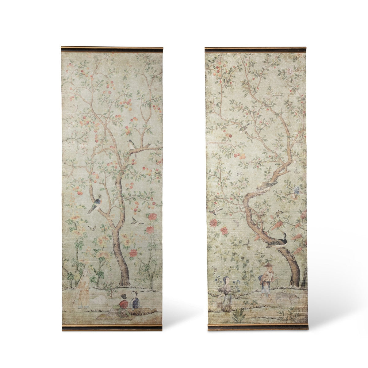 Chinoiserie Silk Screen Wall Decor Set