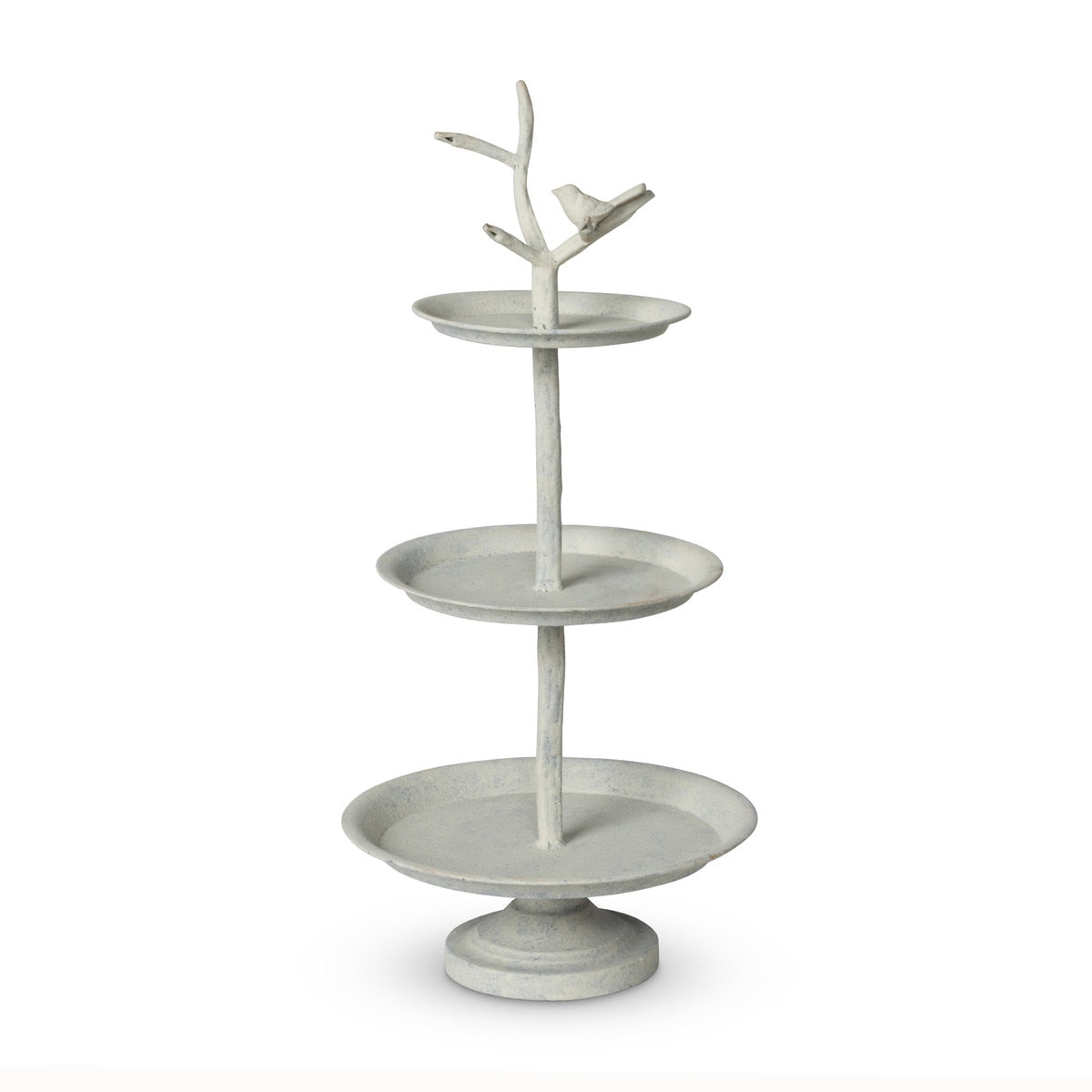 Cottagecore Tiered Display Stand with Bird Detail