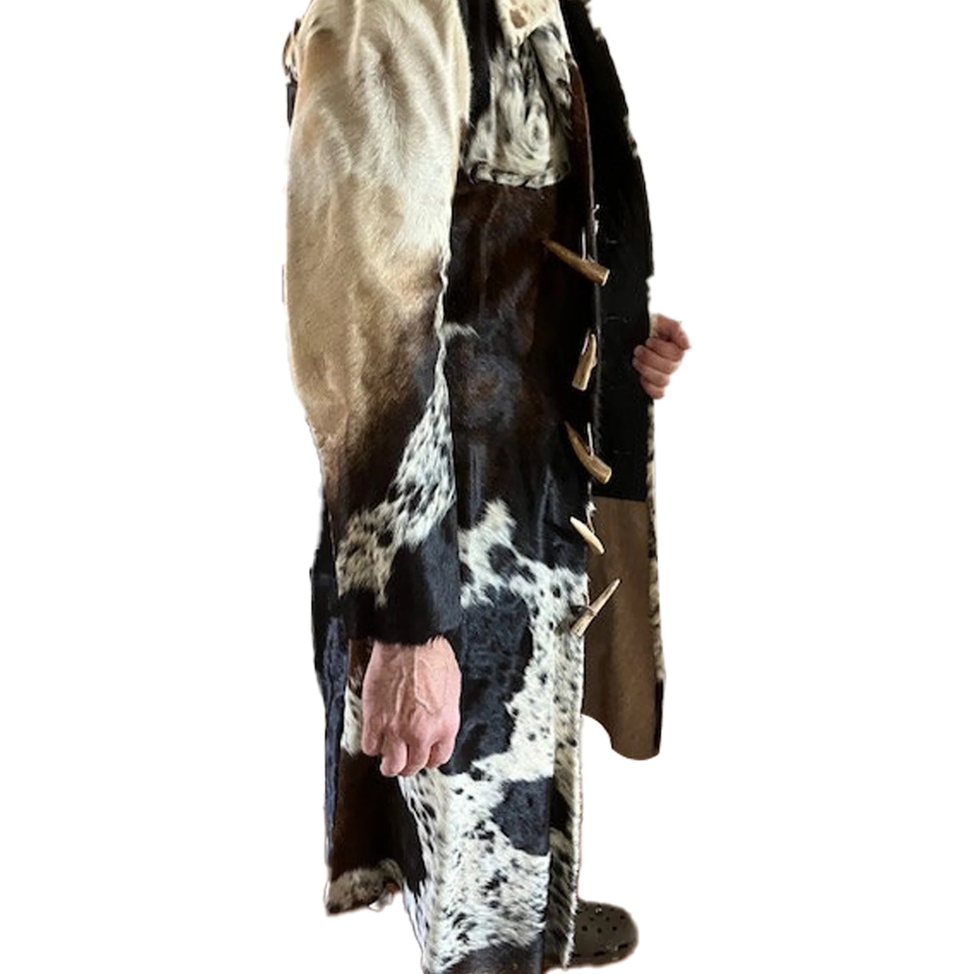 Leather Long Coat Trench Style, Genuine Cow Hide Stylish Outerwear