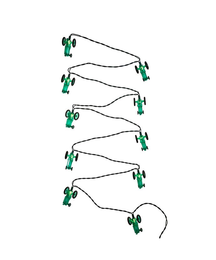 Green Tractor Novelty Light Set - 9 Feet