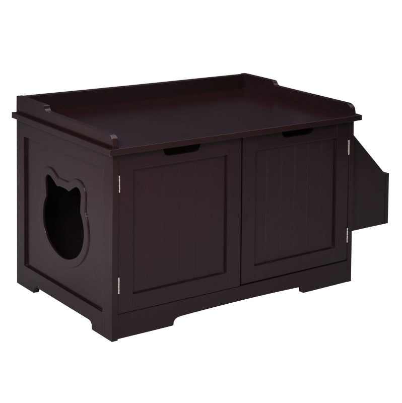 Cat Litter Box Nightstand End Table Enclosure