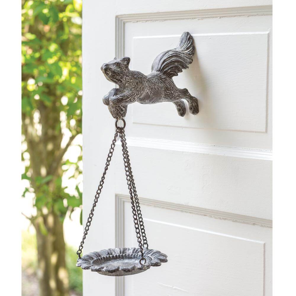 Cottagecore Wall Mounted Squirrel Bird Feeder