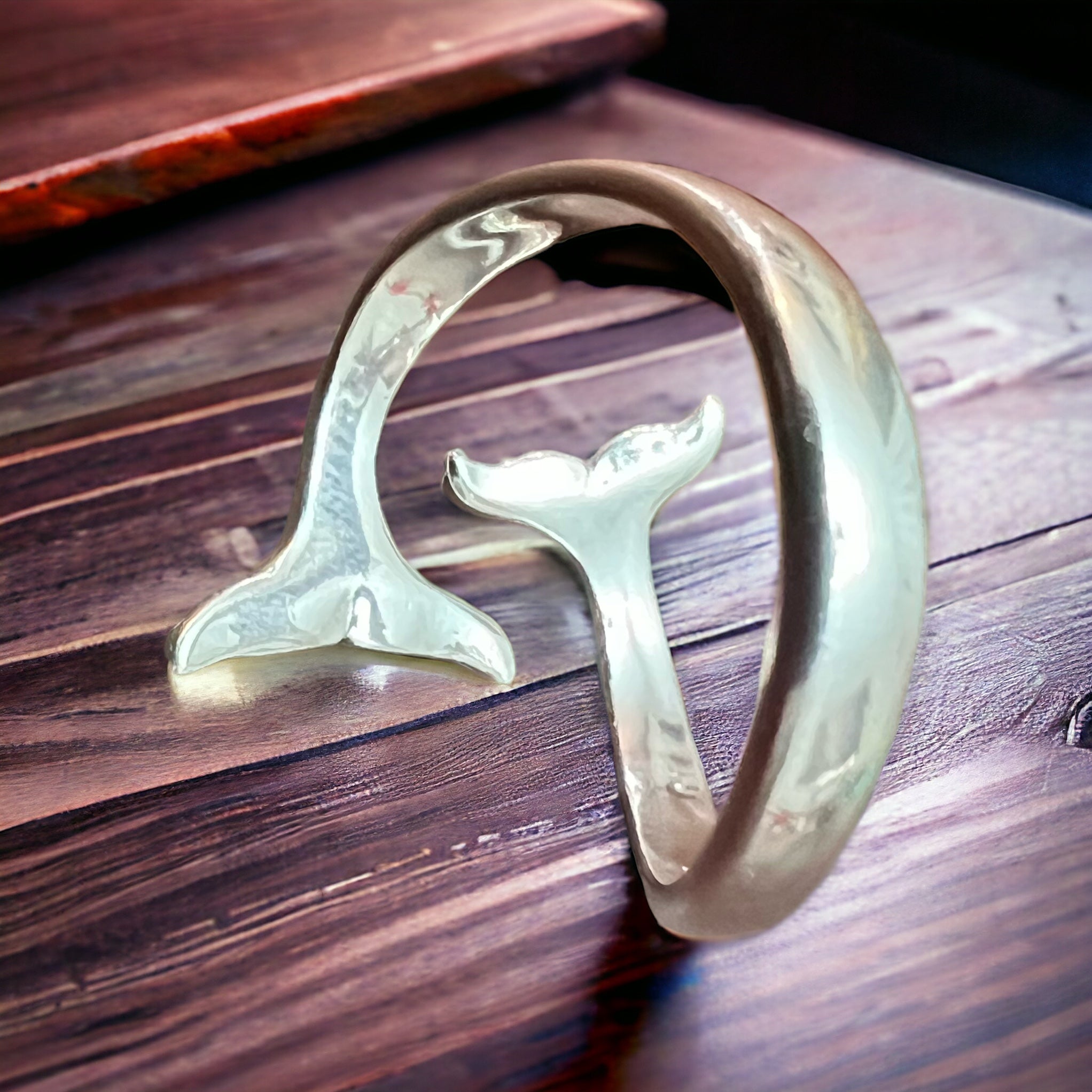 Whale Tails Bypass Ring - Sterling Silver
